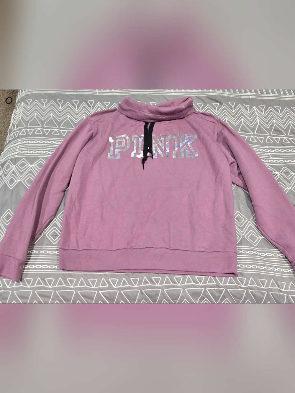 Victoria's Secret PINK Cowl Neck Pullover Sweatshirt Size Small